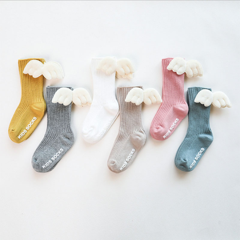 새 아기 소녀 무릎 높은 양말 천사 날개 여름 가을면  - Baby Sock Oximeter 리뷰 및 가격